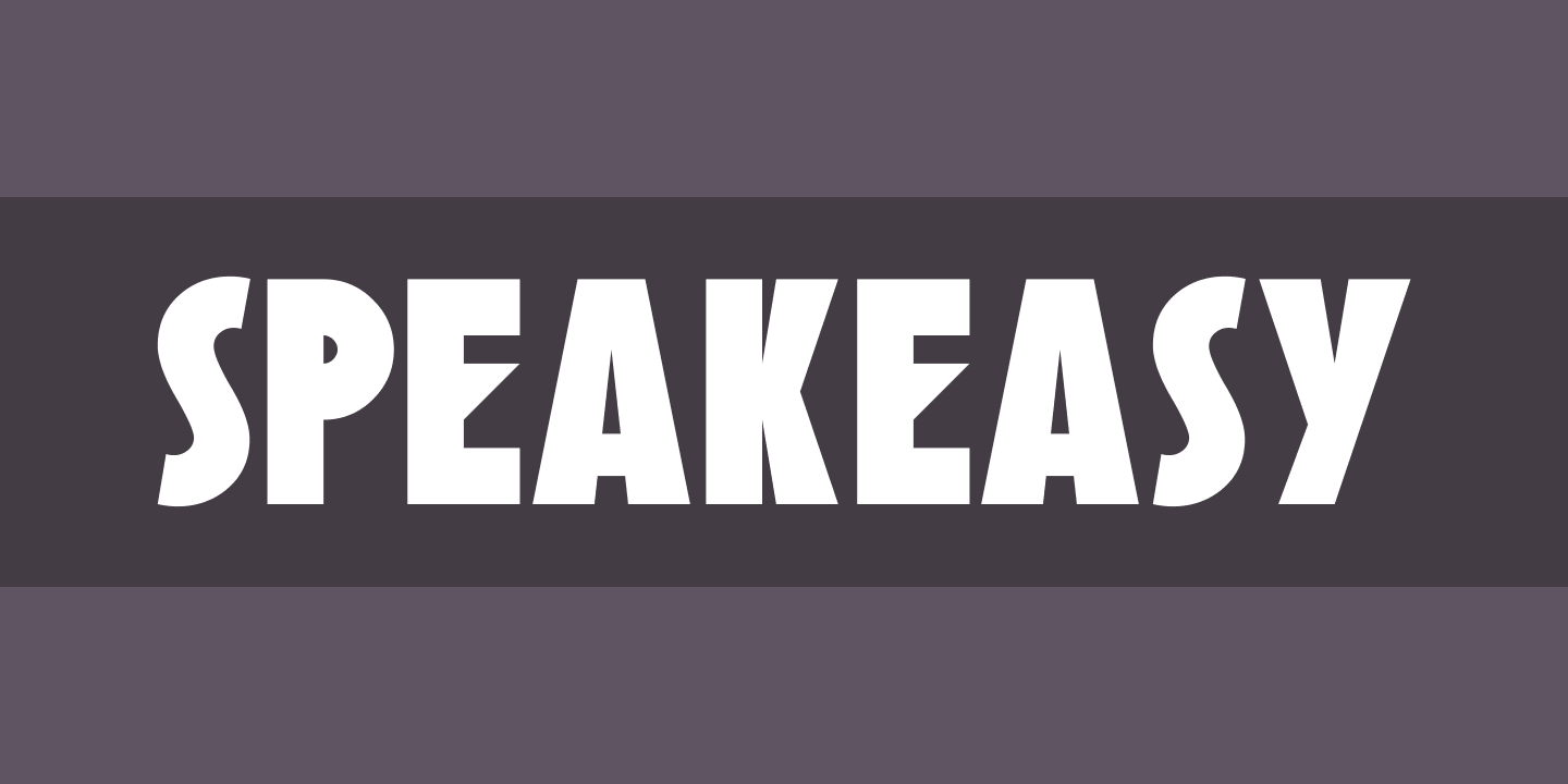 Пример шрифта Speakeasy Oblique